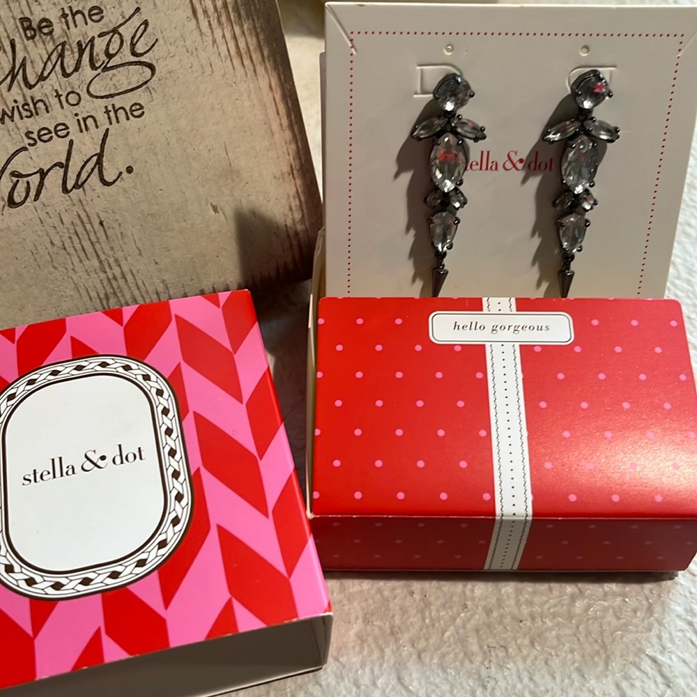 Stella & Dot Jocelyn drop dangly earrings